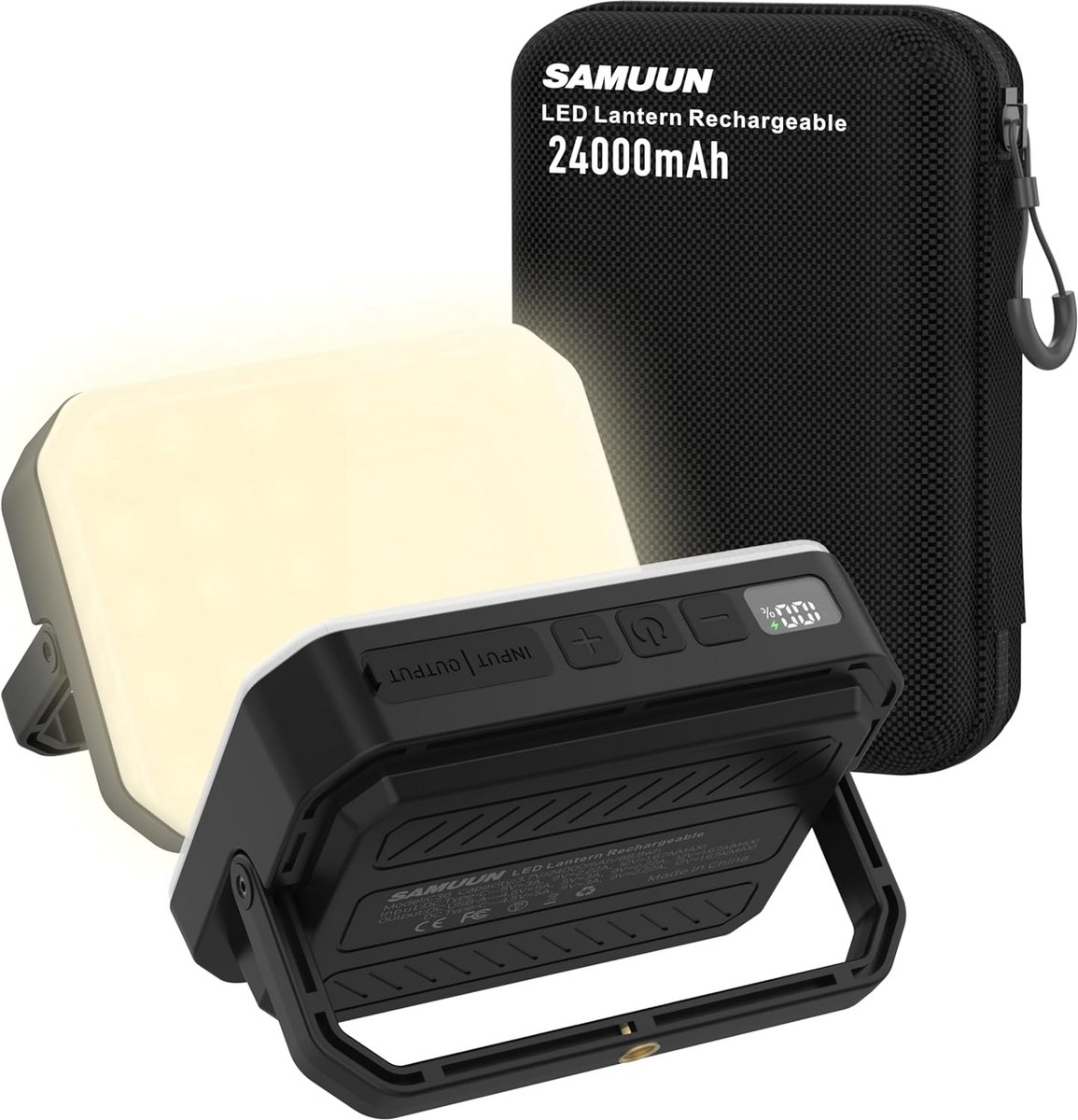 Oplaadbare LED Camping Lantaarn 24000mAh met Noodfuncties en Lange Batterijduur