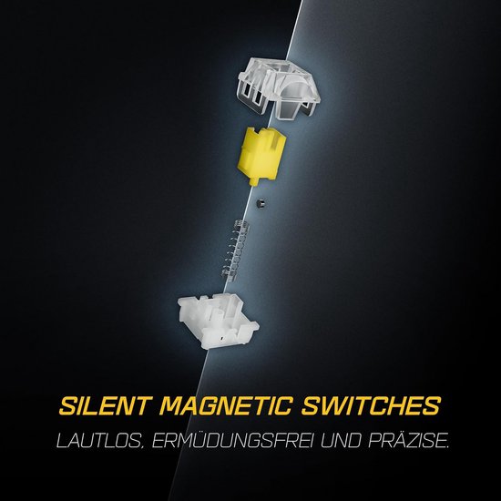 Compact 65% Gaming Toetsenbord met Hall Effect Schakelaars, 8000 Hz, Stille Magnetische Switches en ISO-Duits van Merkloos — afbeelding 2