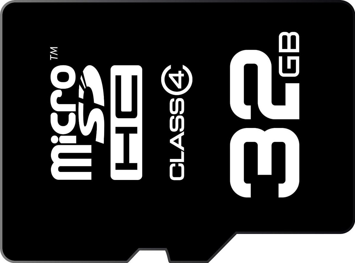 32GB MicroSDHC Geheugenkaart Klasse 4 Inclusief SD Adapter