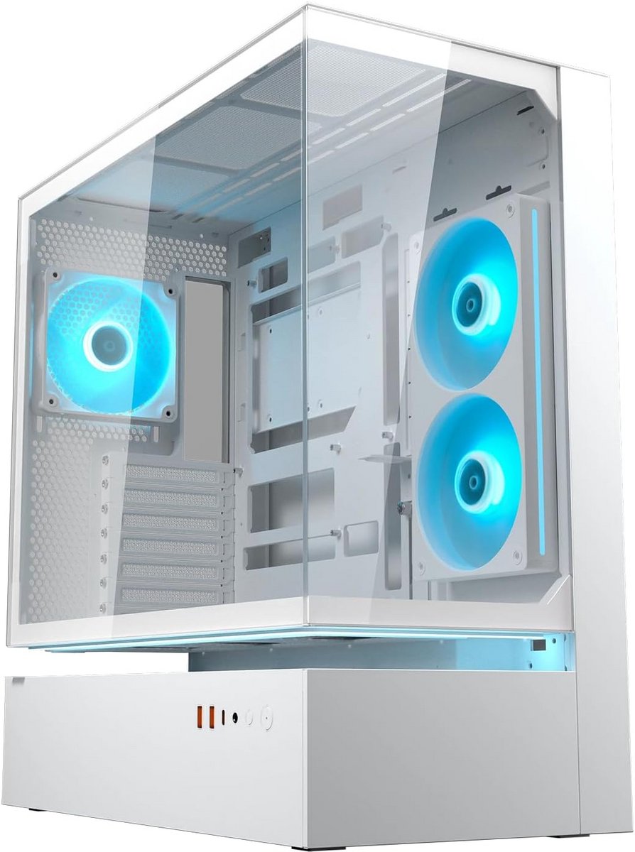 MidTower ATX Gaming PC Behuizing met 270° Airflow en 4x ARGB Ventilator