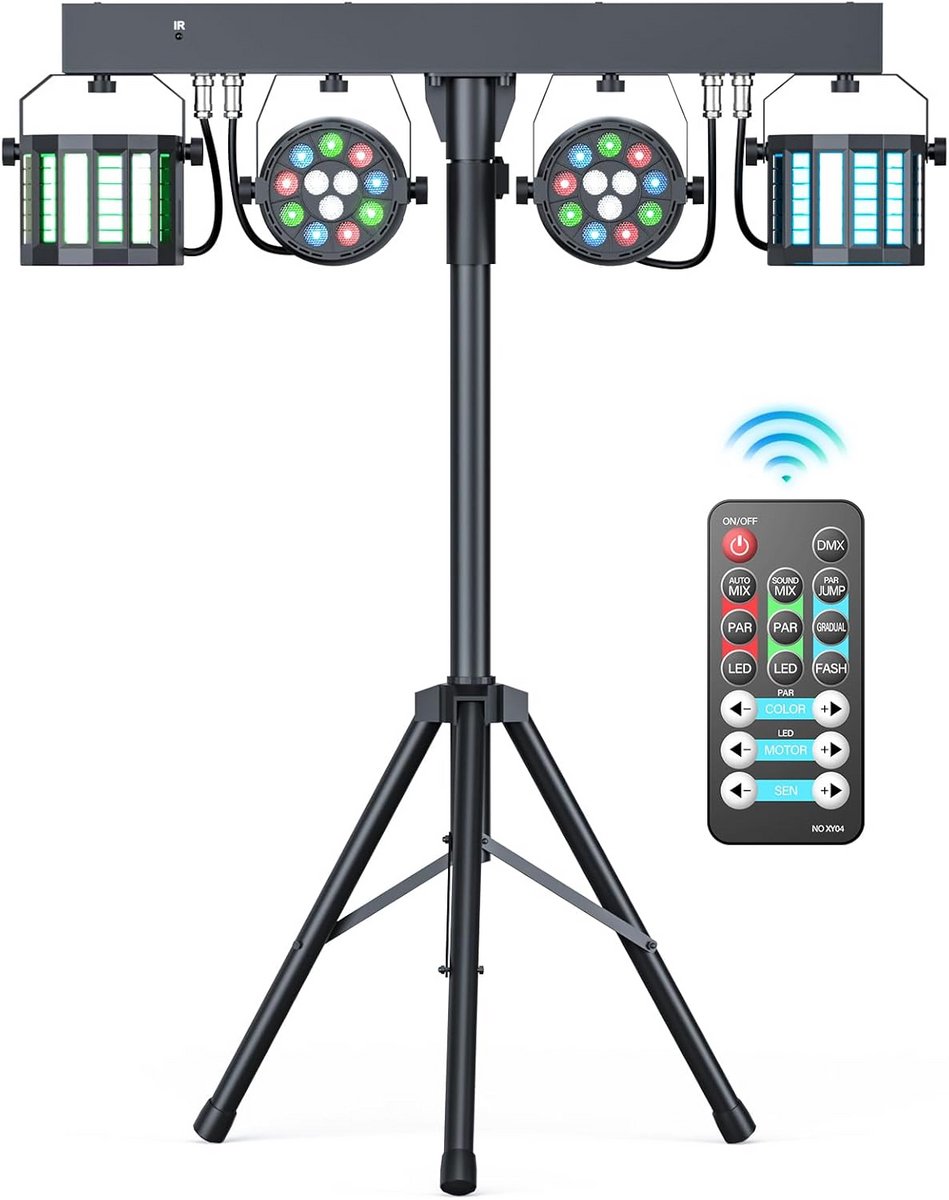 Krachtige 60W Derby & PAR LED Podiumverlichting Set met Statief en Afstandsbediening