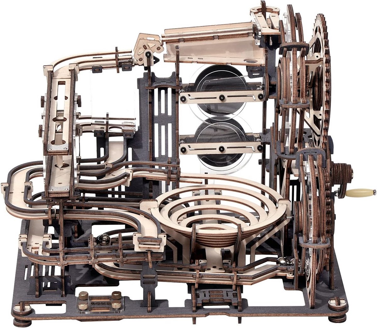 Houten Knikkerbaan Achtbaan DIY Mechanisch Modelbouwset