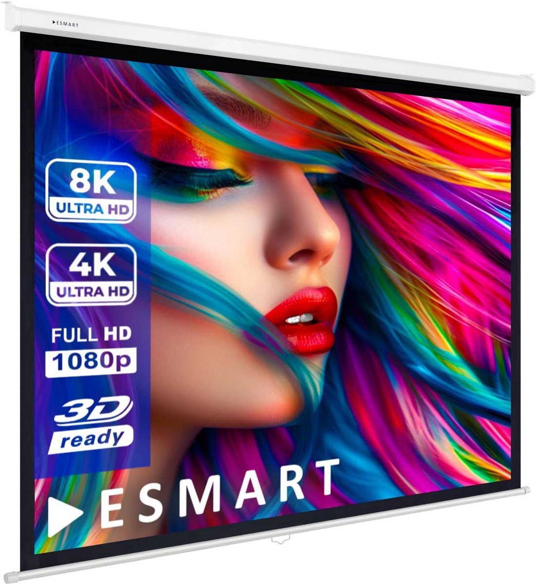 Rolgordijn Projectiescherm 203x203 cm 1:1 voor Home Cinema en Presentaties