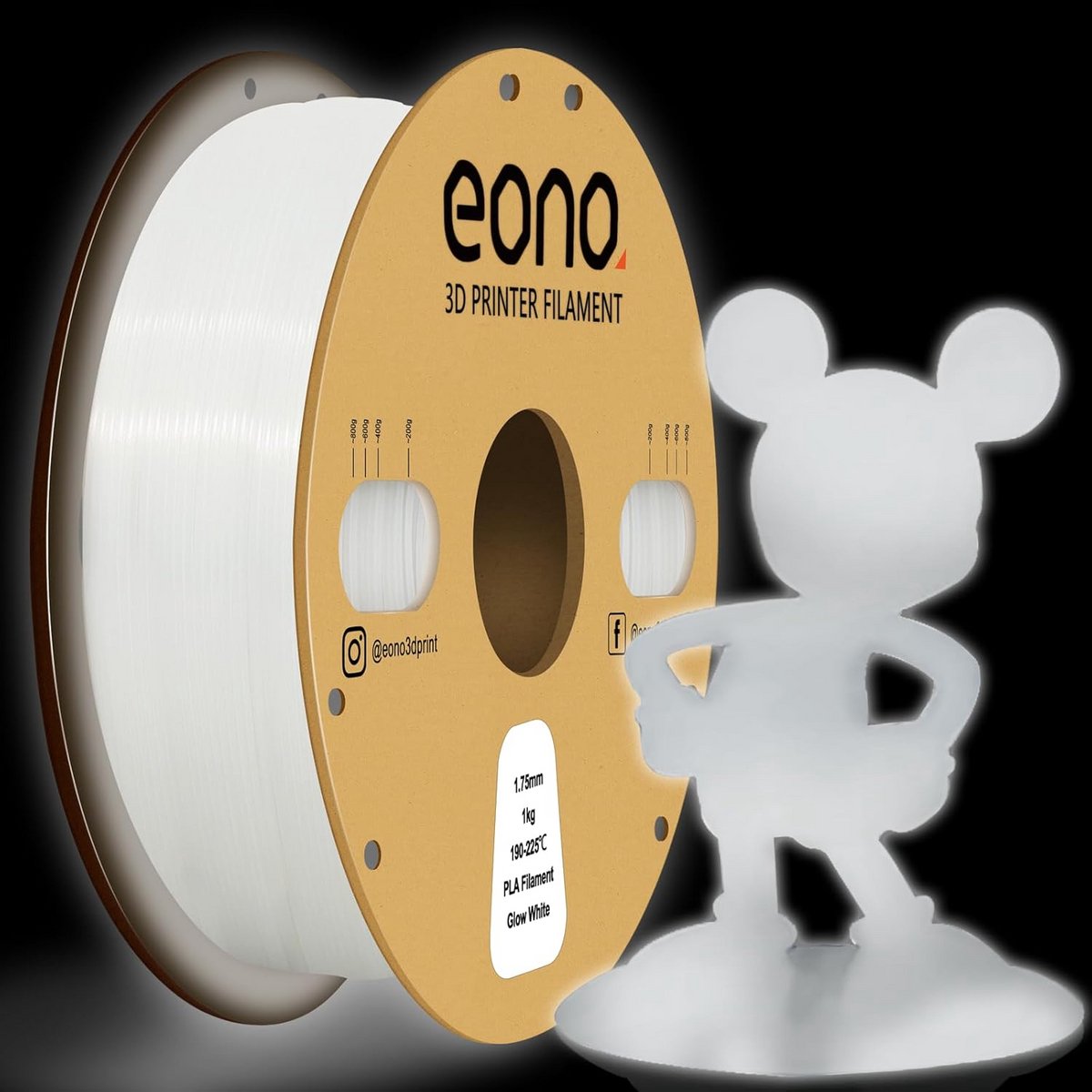 PLA Filament Helder Wit 1 kg voor 3D-Printers