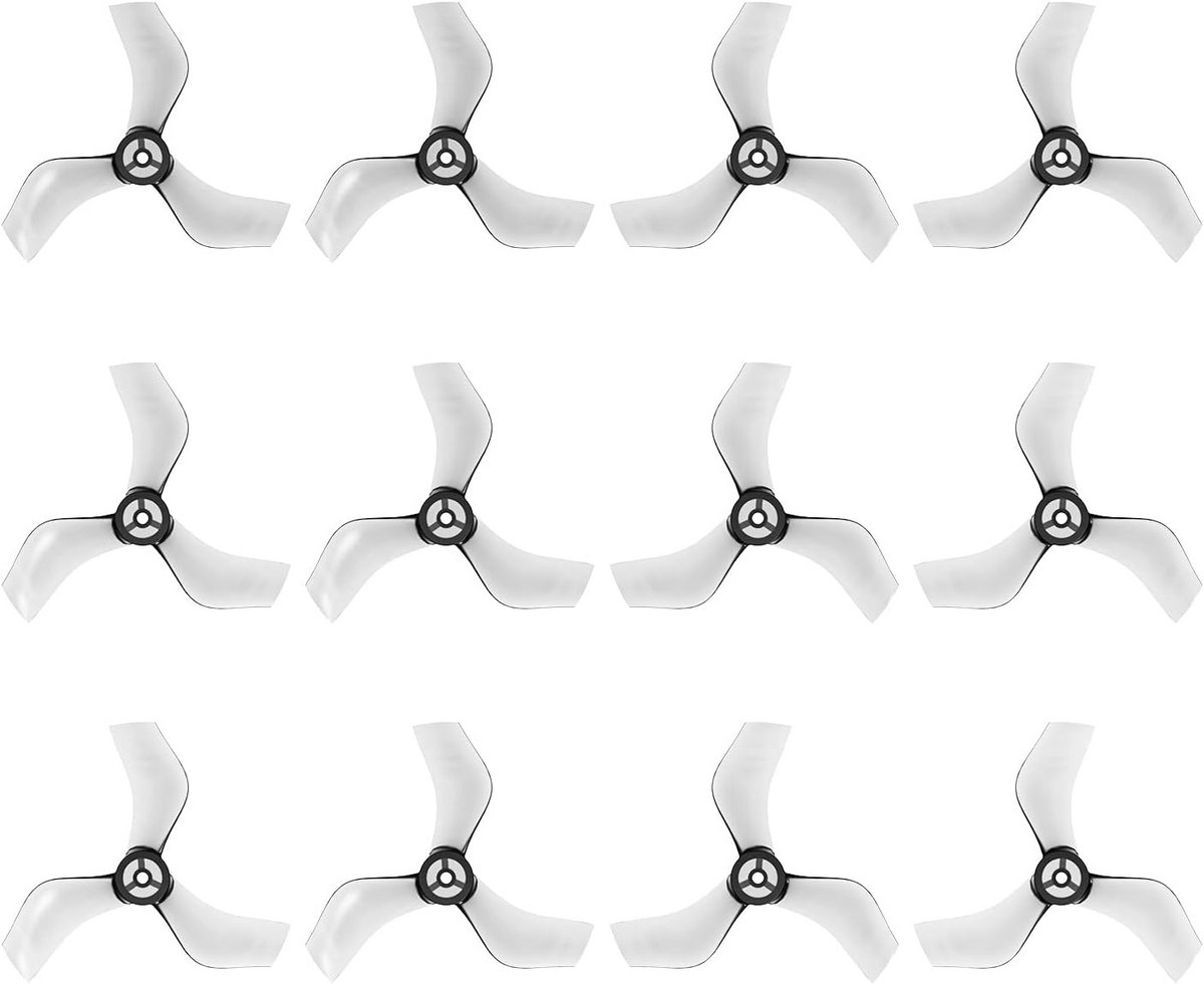 12 Stuks 40mm 3-Blads Props voor 1S FPV Tiny Whoop Drone Motoren