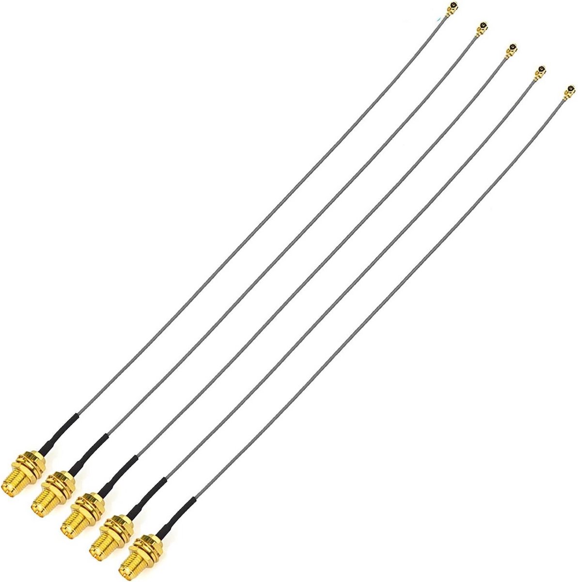 5 Stuks U.FL naar RP-SMA Antenne Pigtail Kabel voor Router en Draadloze Kaarten