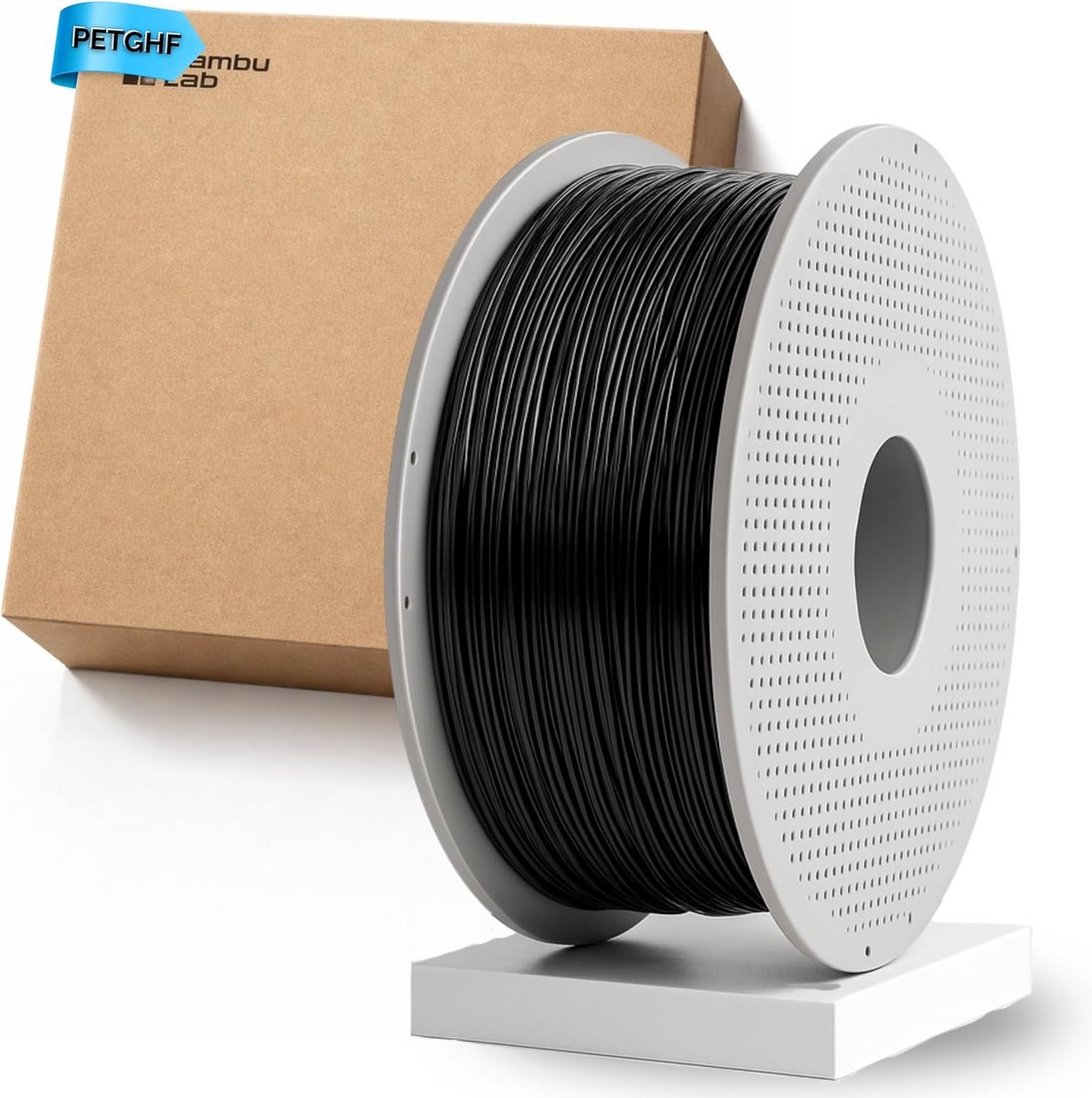 PETG High-Flow 3D-Printer Filament Zwart met RFID-Chip en Lege Spoel - Geschikt voor AMS