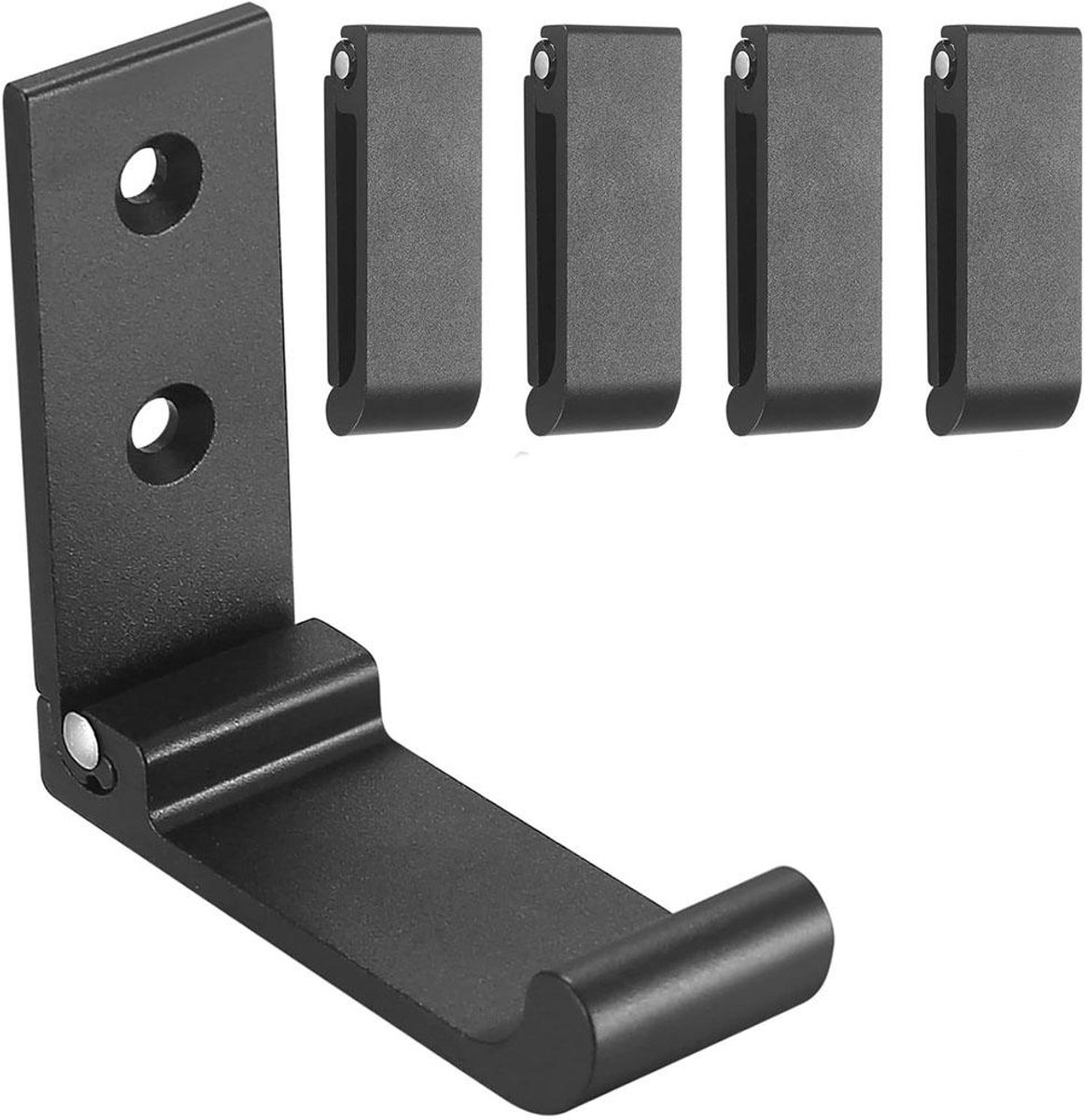 GELLDG 5 stuks kapstokhaakset - Opvouwbare wandhaken - 90° opvouwbaar - Handdoekhaken - Geschikt voor keukens, badkamers en muren - Om jassen, handdoeken, sleutels en tassen op te hangen - Zwart
