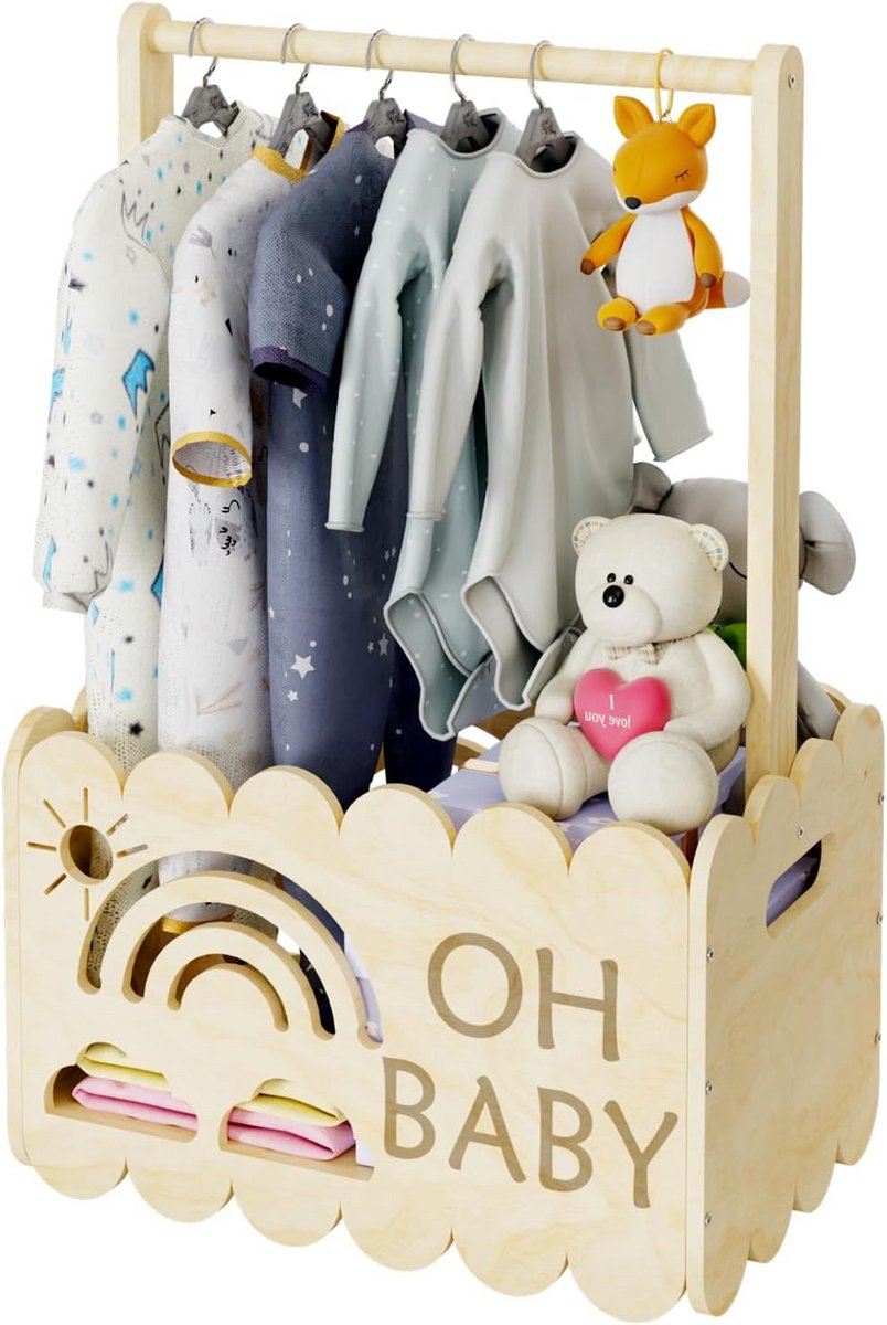 Houten Krat voor Baby Cadeaus en Opbergmand