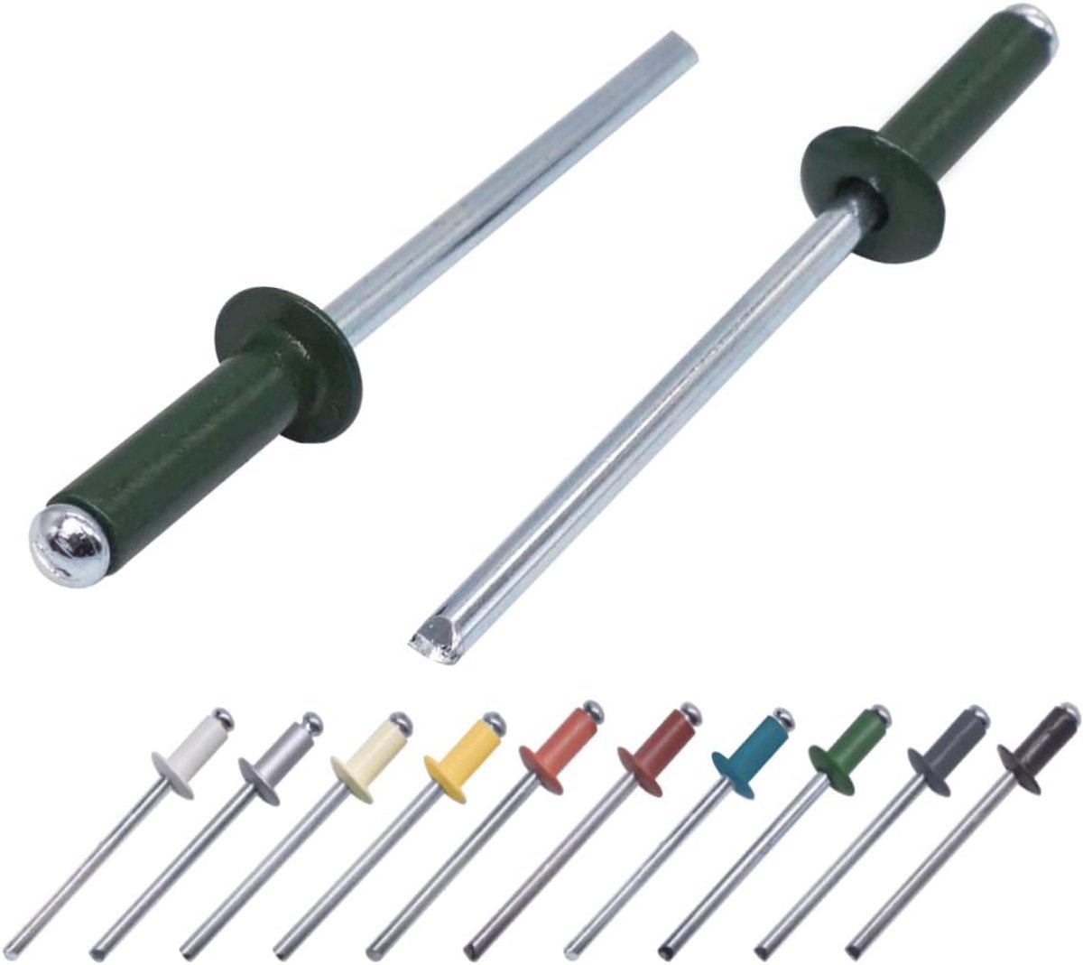 80x Blindklinknagels 4x14mm Domekop Aluminium/Staal DIN 7337 Set