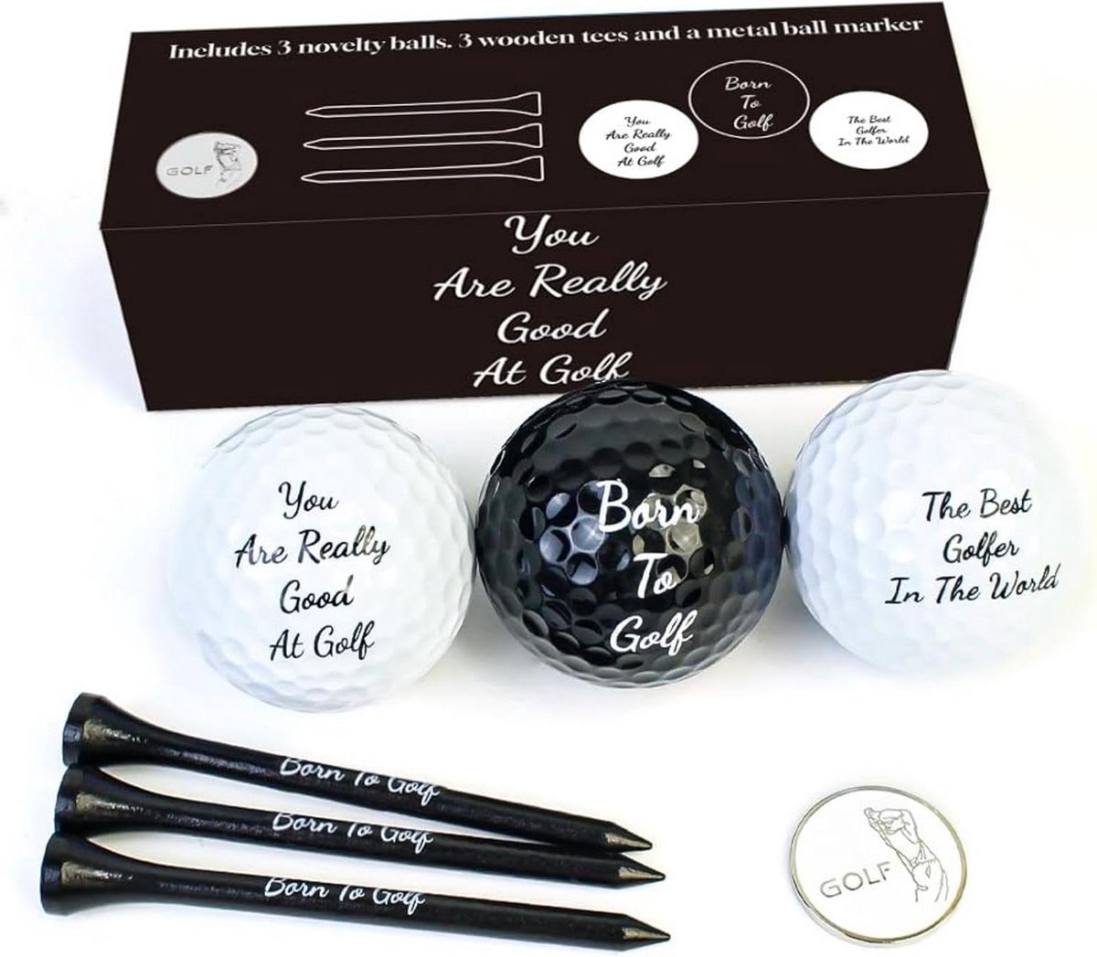 Complete Golf Accessoires Set met Ballen en Tees