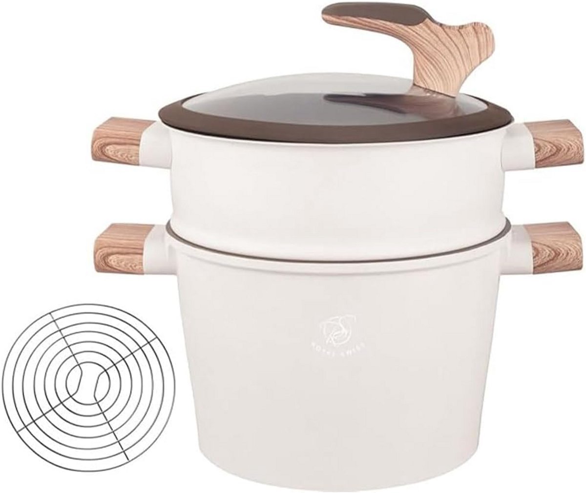 Stoompan en Couscouspan 24 cm - 6,5 Liter - Geschikt voor Inductie en Alle Warmtebronnen