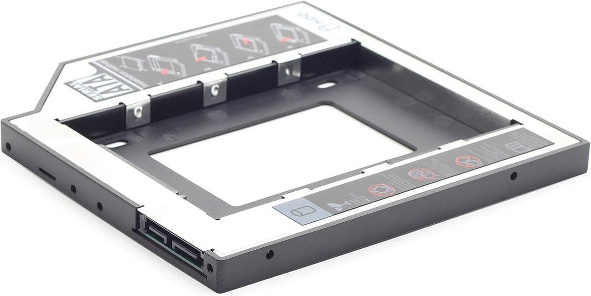Slank montageframe voor 2,5 inch schijf in een 5,25 inch bay
