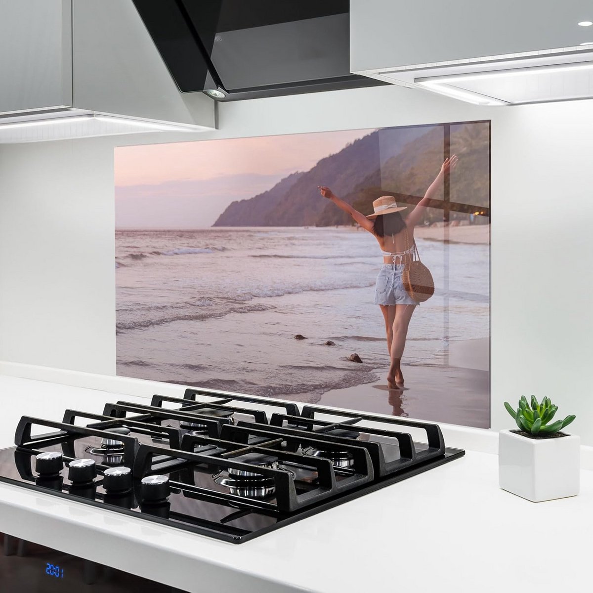Glazen Achterwand Keuken 70x100 cm 5mm Gehard Glas Spatscherm Voor Fornuis