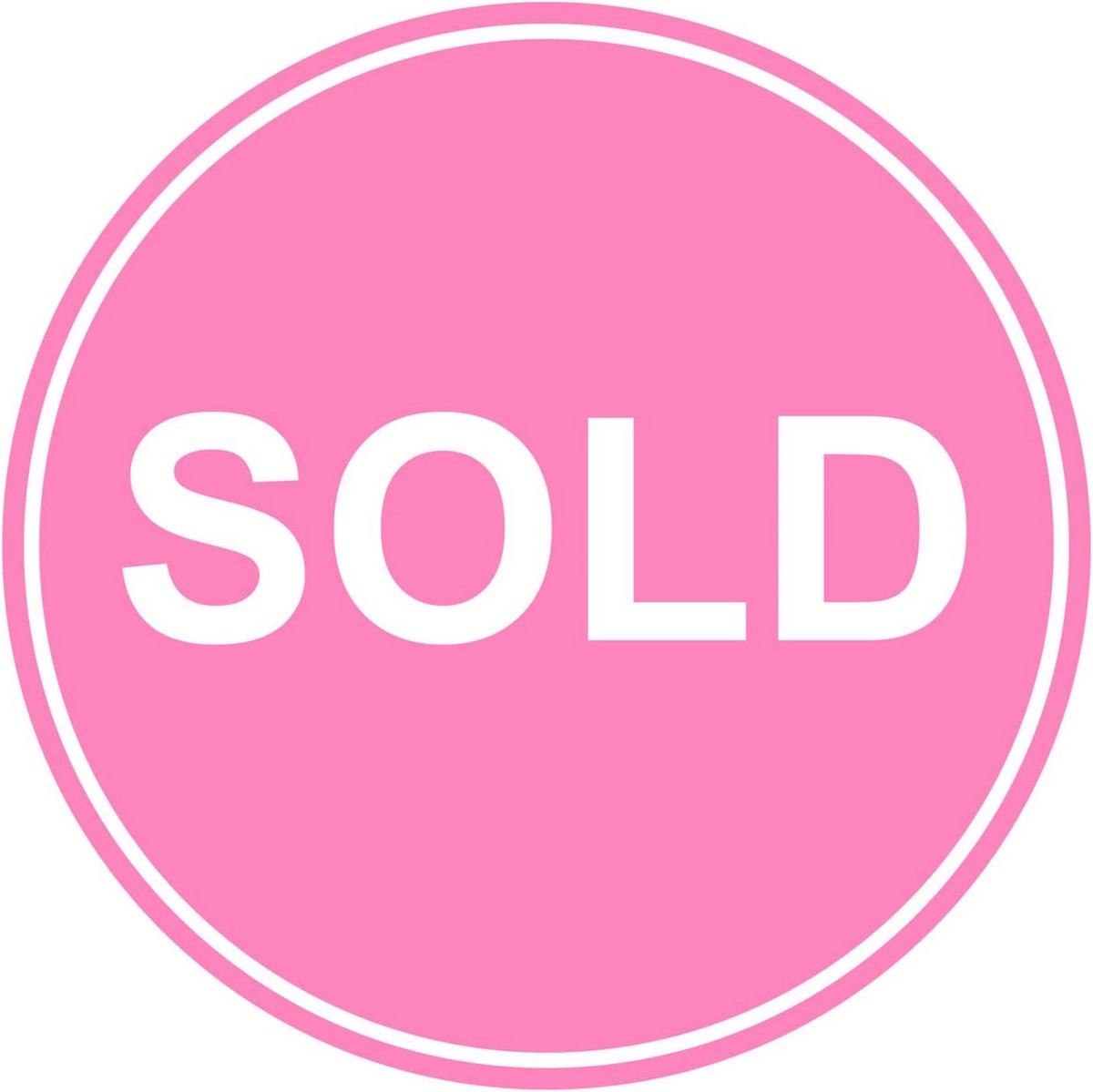 300 Stuks Roze 'Verkocht' Stickers voor Winkel en Verzending
