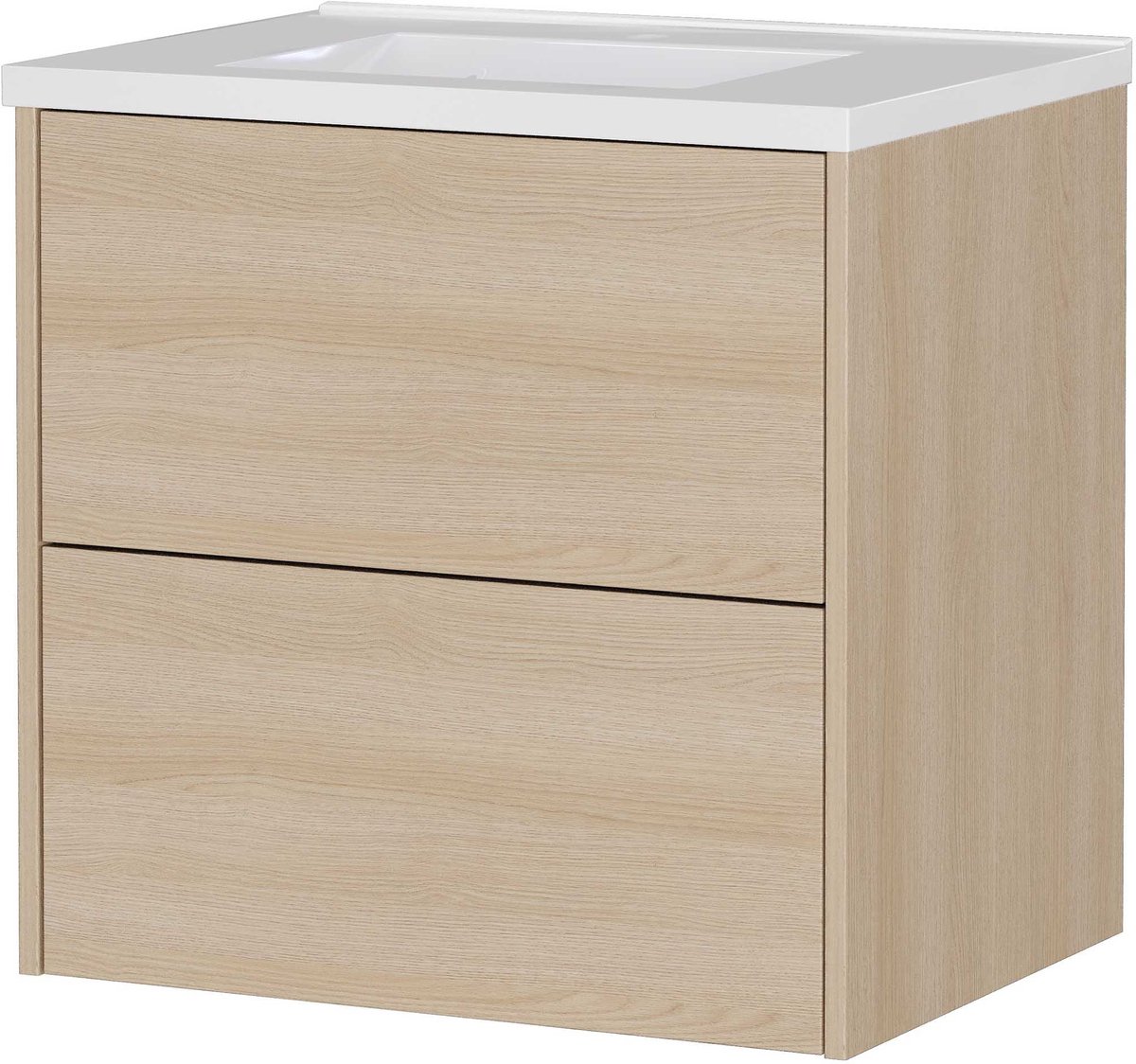 Wastafelkast Rain Eiken - Breedte 61 cm - Hoogte 61 cm - Diepte 46 cm