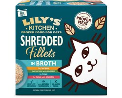 Lily's Kitchen Kattenvoer Nat Shredded Fillets Multipack - 8x70 gr