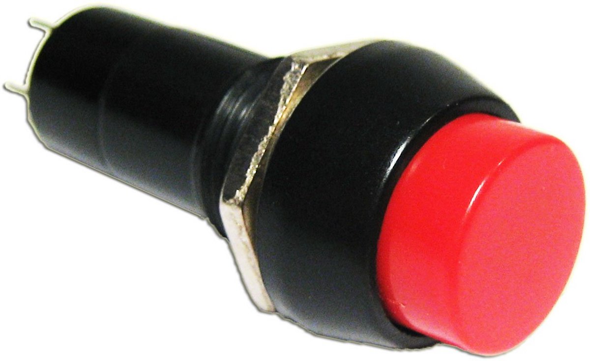Ronde Drukknop met Verbreekcontact 250V/1A voor Modelbouw en Elektronica
