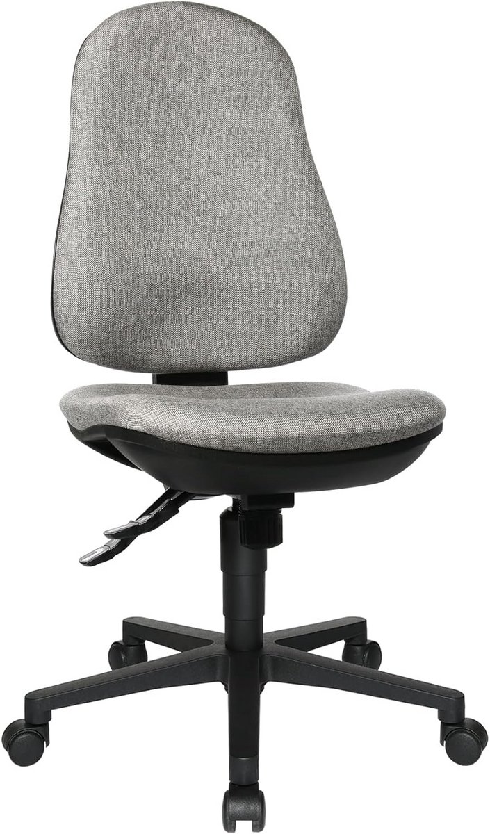 Ergonomische Bureaustoel met Hoge Rugleuning en Lendesteun, Lichtgrijs