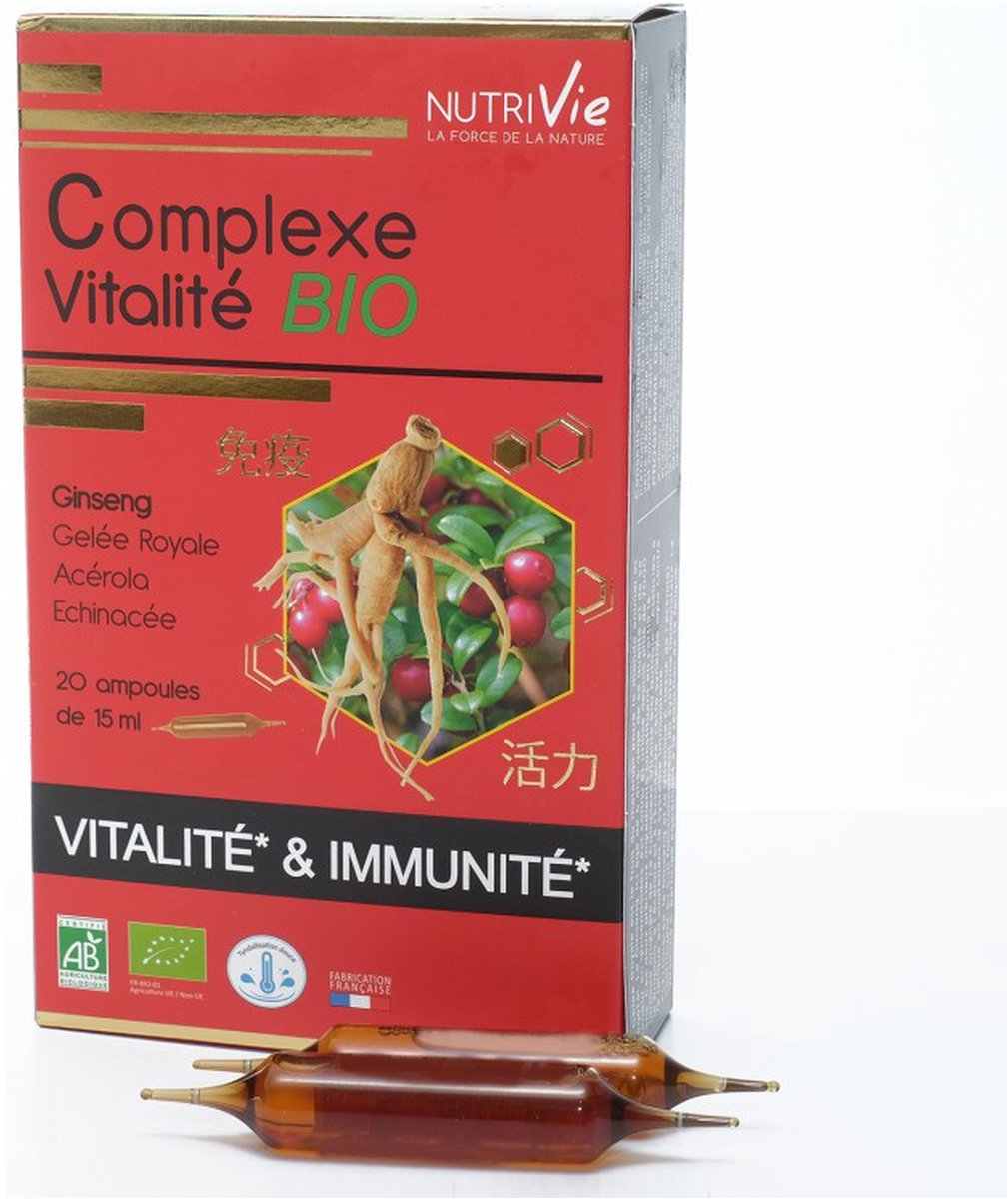 Nutrivie Biologisch Vitaliteitscomplex 20 Ampullen