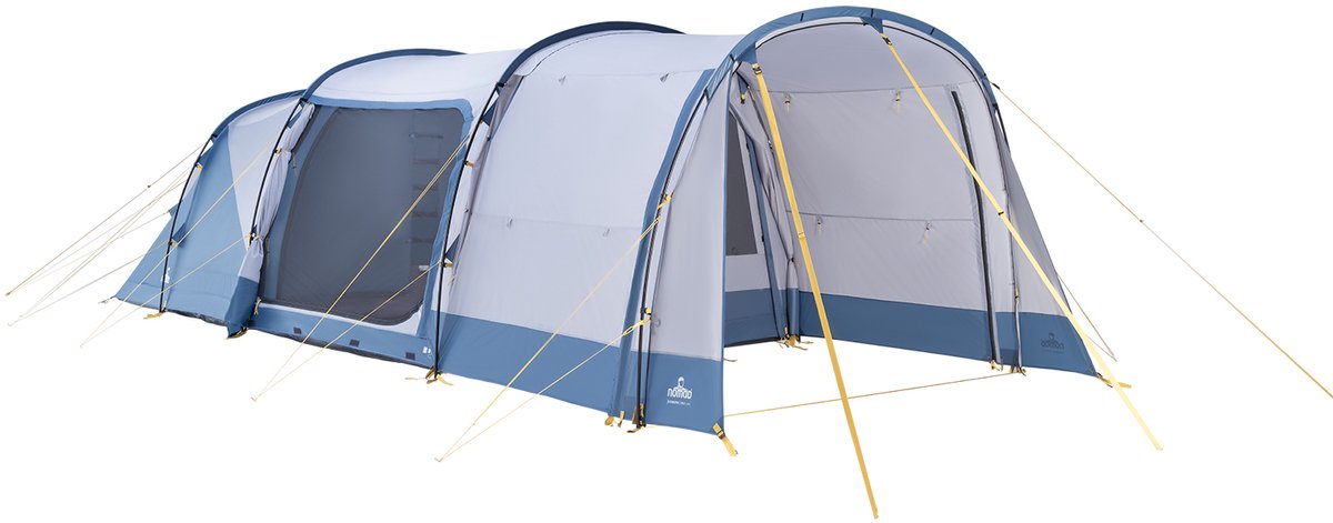 NOMAD® Dogon 280 LW Familietent | Lichtgewicht tunneltent | 4 personen | Ruime leefruimte | Verduistend binnendoentent | Goede Ventilatie | Grijs
