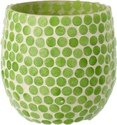 J-Line kaarshouder Mozaïek - glas - groen - medium