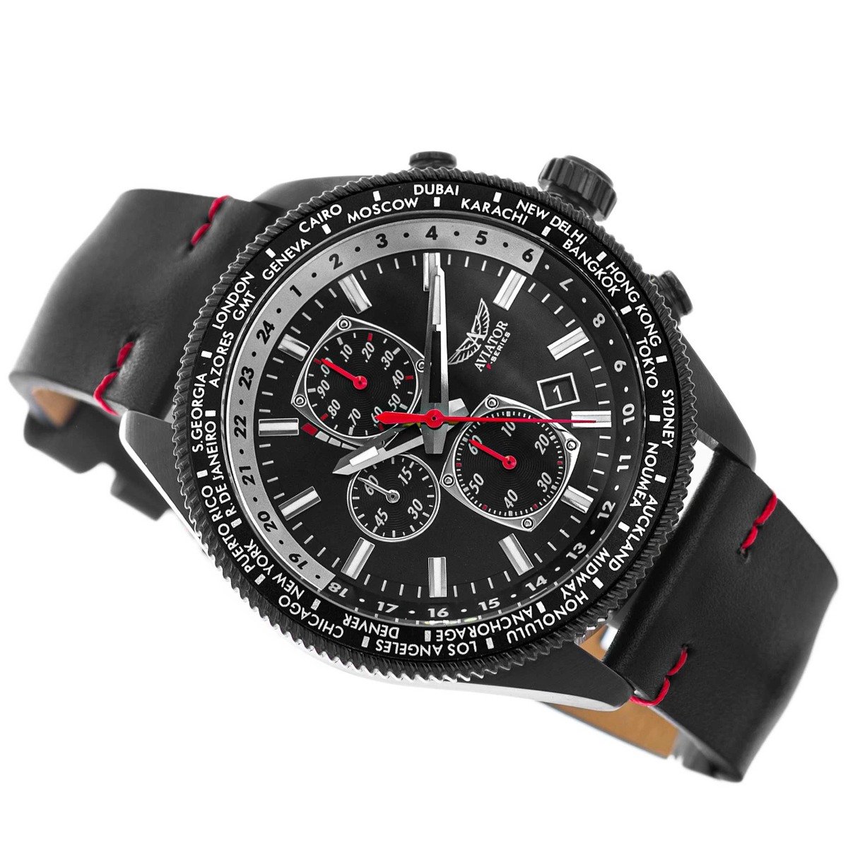 Aviator - Heren Horloge F-Series Black Eagle AVAW9485 - Zwart