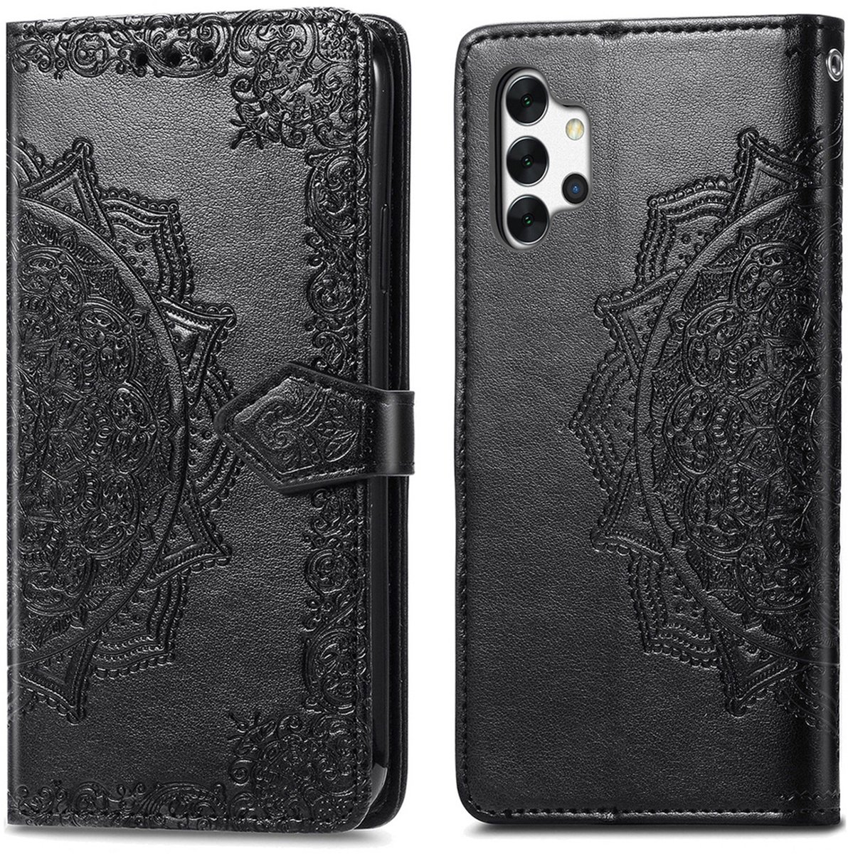 imoshion Hoesje - Geschikt voor Samsung Galaxy A32 (5G) - Mandala Bookcase - Zwart