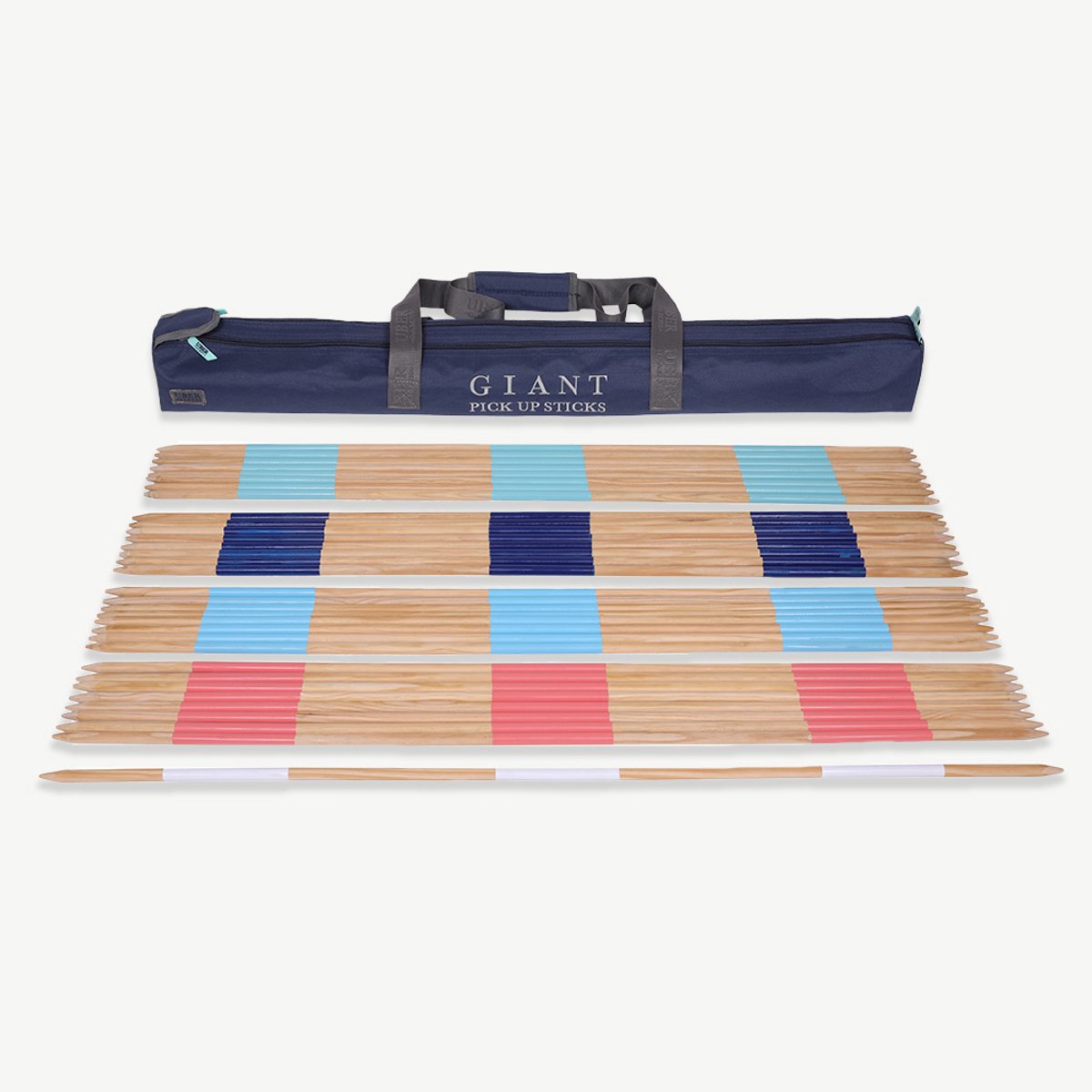 XXL Mega Mikado - 33 Pick Up Sticks - FSC-Pijnhout - In Luxe Tas - 90 CM