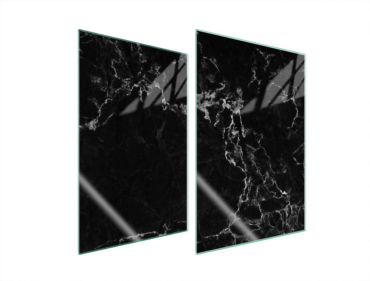 2-delige Afdekplaat voor Keramische en Inductie Kookplaten Decoratief Glas