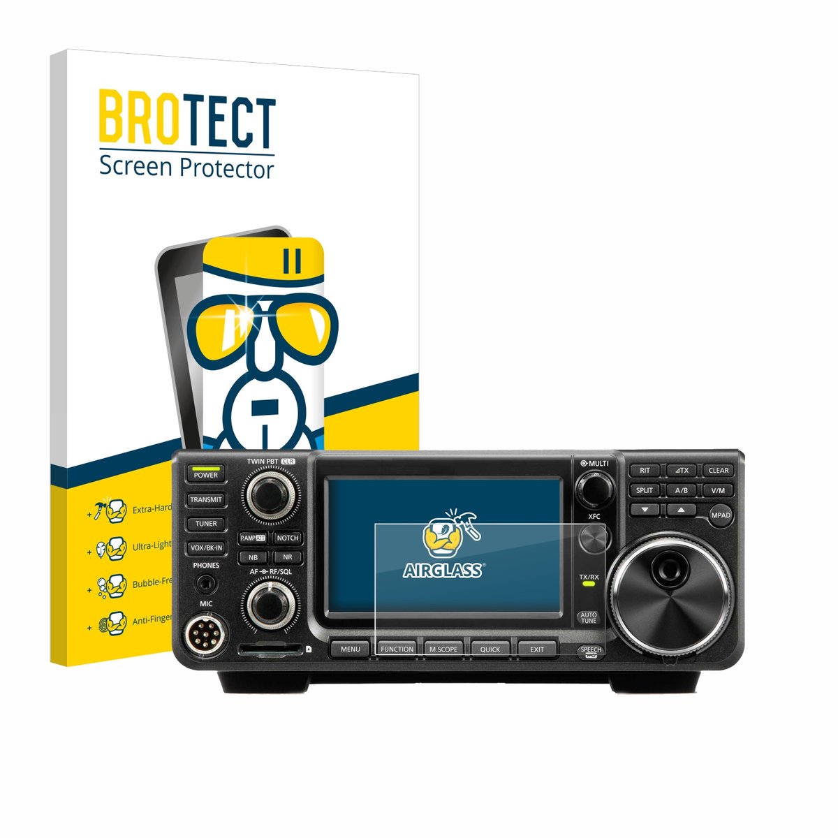 Screenprotector voor Icom IC-9700 Beschermglas transparant
