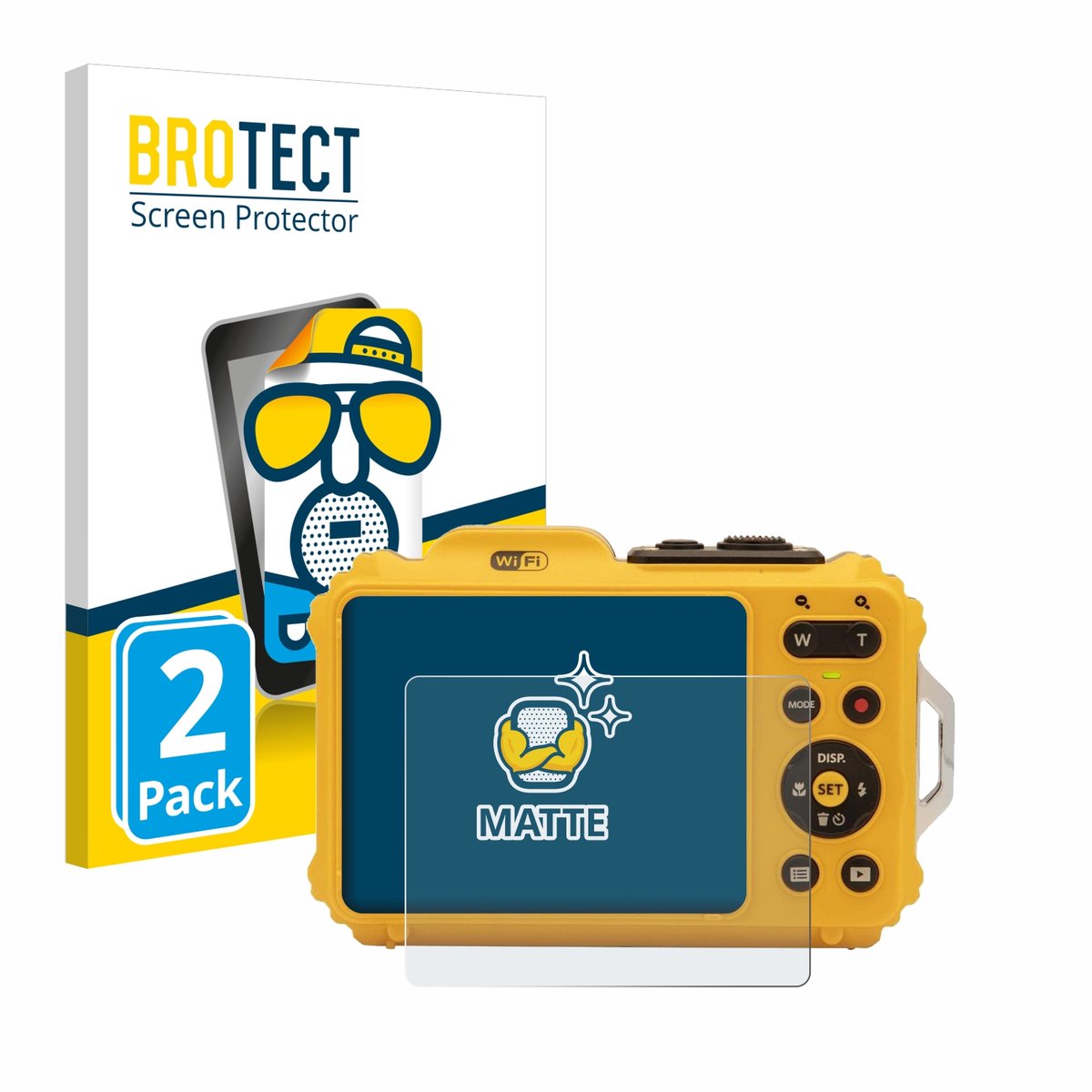 BROTECT - Screenprotector voor Kodak Pixpro WPZ2 - Folie Beschermfolie matte 2 Stuks