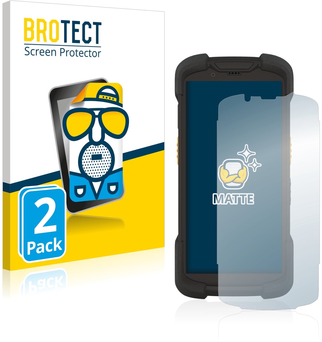 BROTECT - Screenprotector voor Zebra TC78 - Folie Beschermfolie matte 2 Stuks