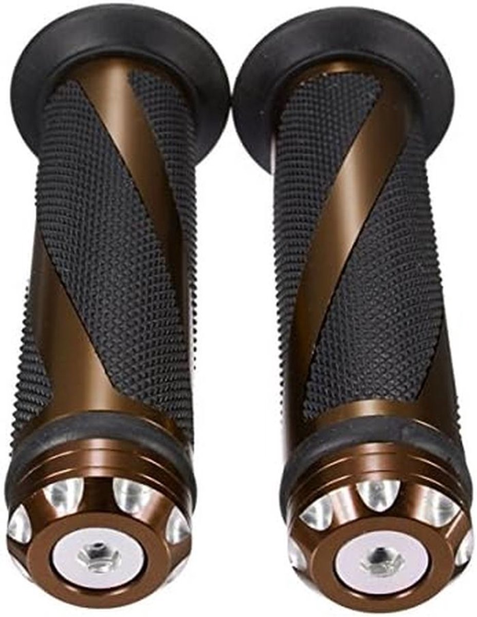 Universele Motor Stuur Handvatten 7/8" Aluminium & Rubber - Antislip Grip