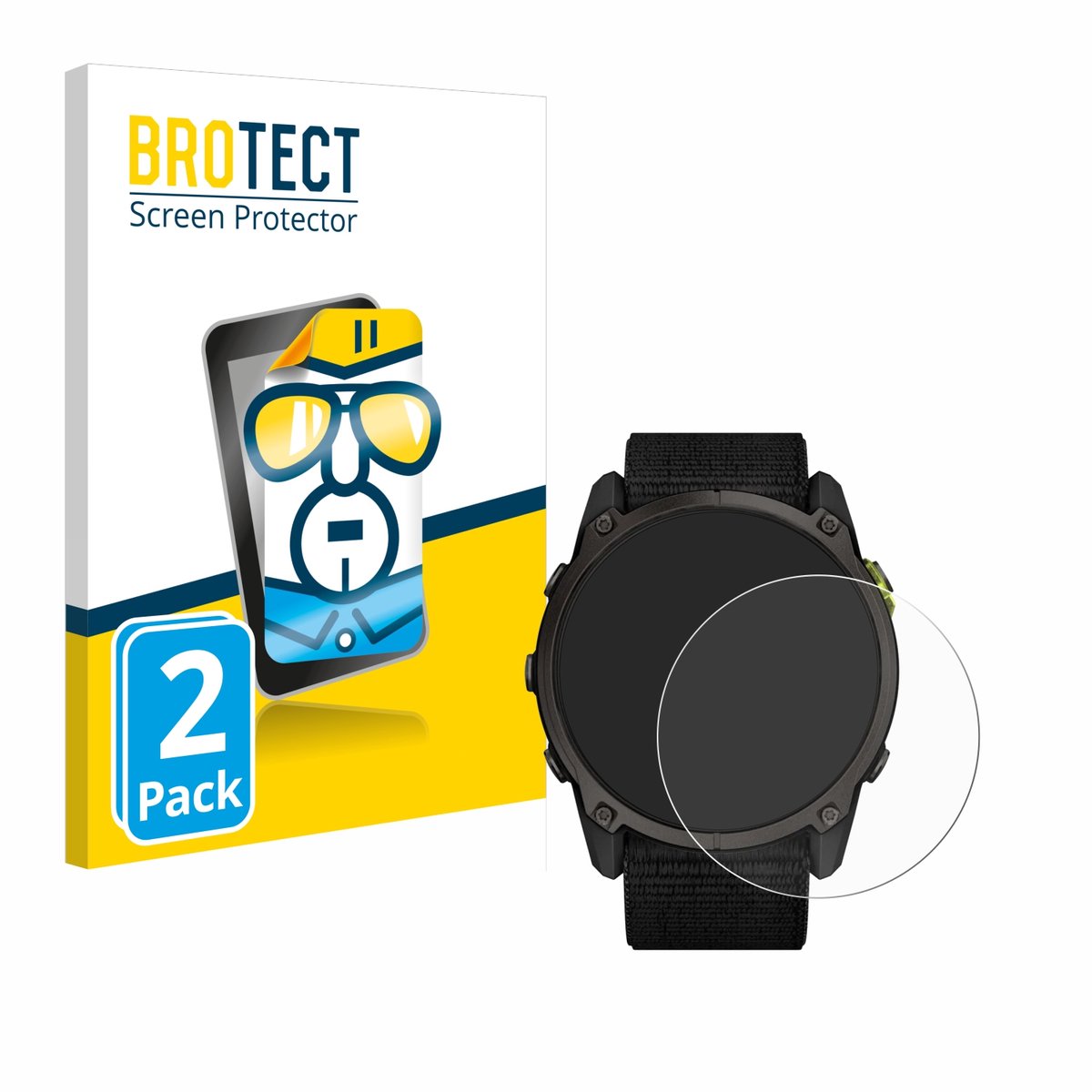 BROTECT - Screenprotector voor Garmin Enduro 3 - Folie Beschermfolie transparant 2 Stuks