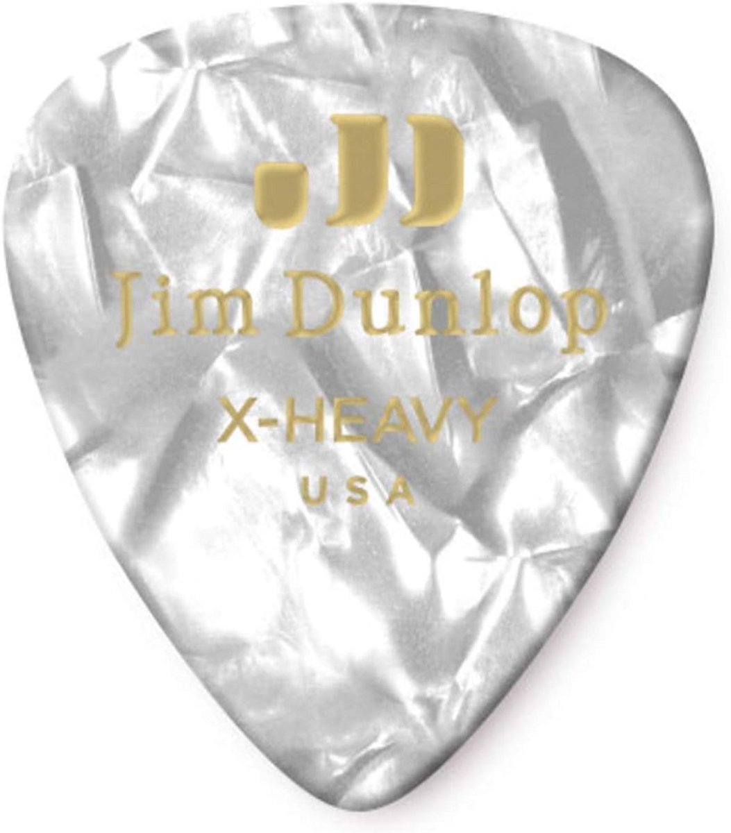 Plectra Set Wit Perloid 483 Extra Zwaar - Hoogwaardige Celluloid Gitaar Plectrums