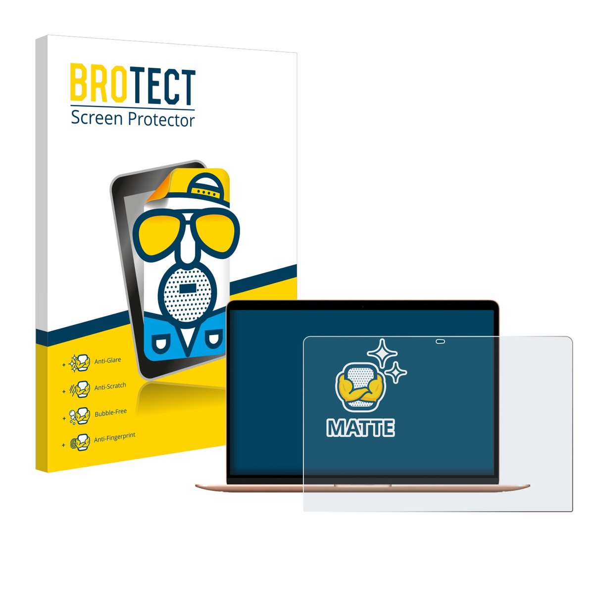 BROTECT - Screenprotector voor Apple MacBook Air M1 2020 - Folie Beschermfolie matte
