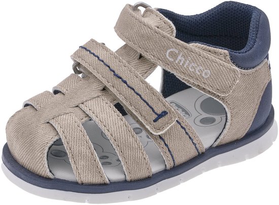 Chicco, Sandaal Cortino, Verstelbare sandalen met dubbele klittenbandsluiting Kinderen en tieners, Blauw en Wit, 23