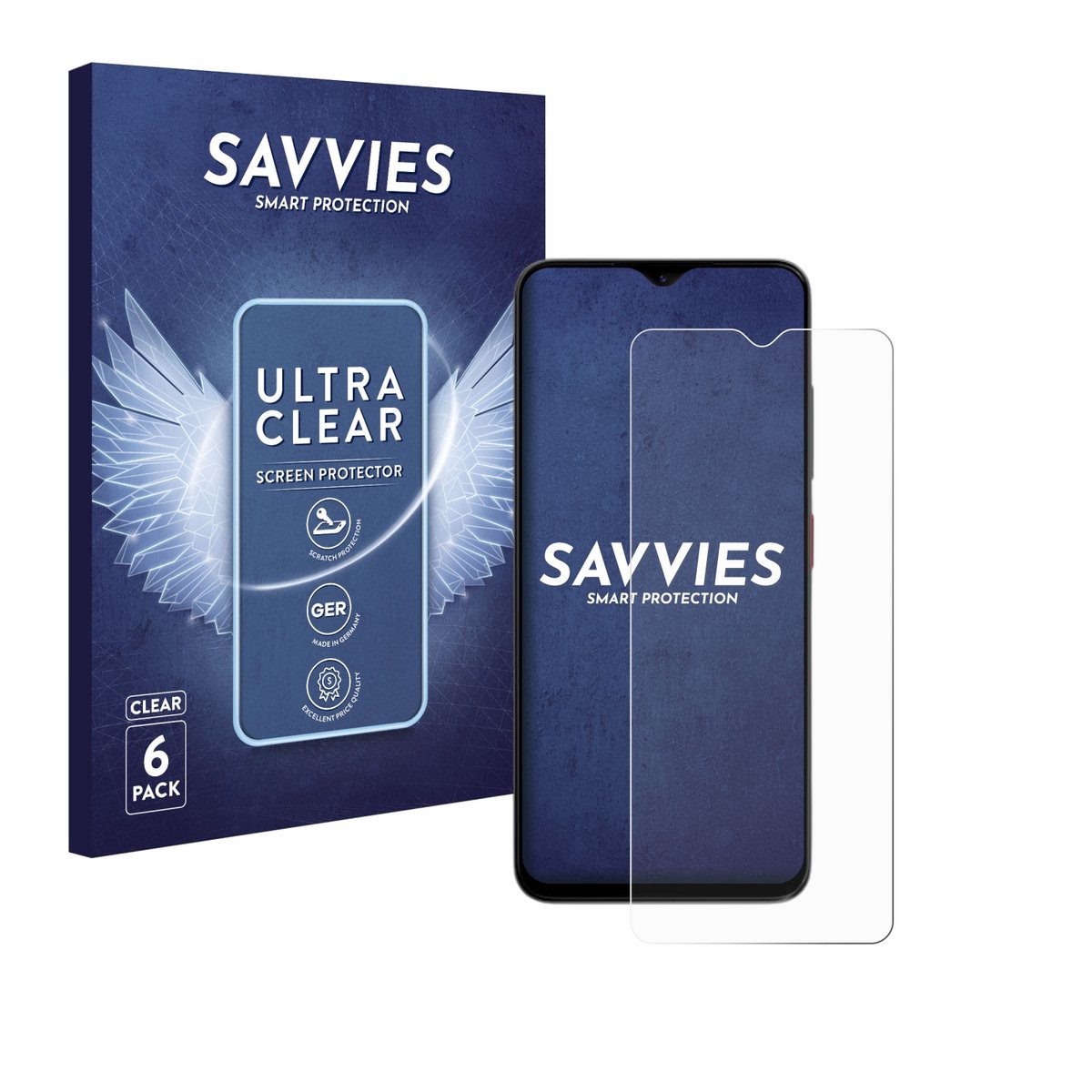 Savvies - Screenprotector voor ZTE Blade A35e - Folie Beschermfolie transparant 6 Stuks