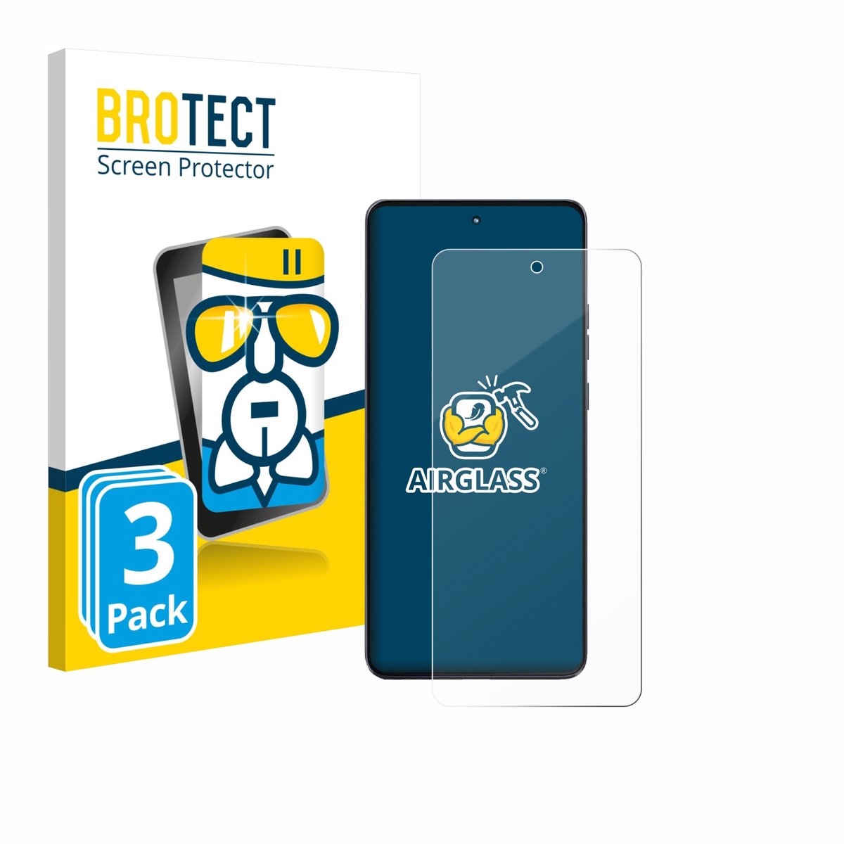 Screenprotector 3 Stuks voor Motorola Moto G86 Beschermglas transparant