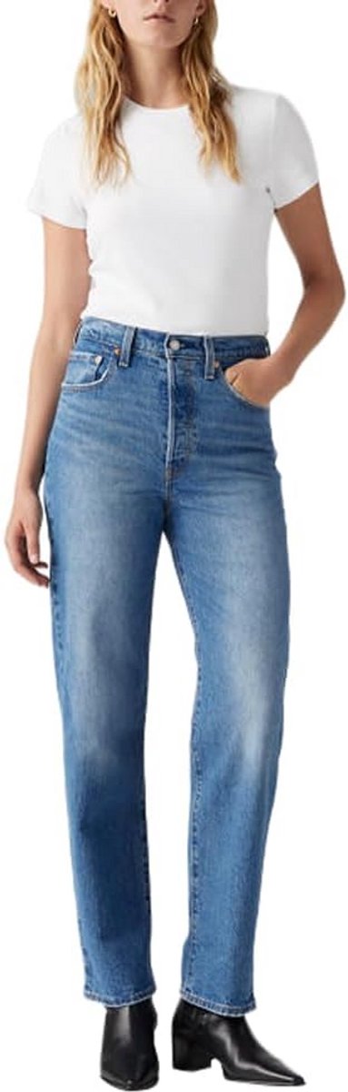 Dames Jeans Rechte Pijp Hoge Taille Fit
