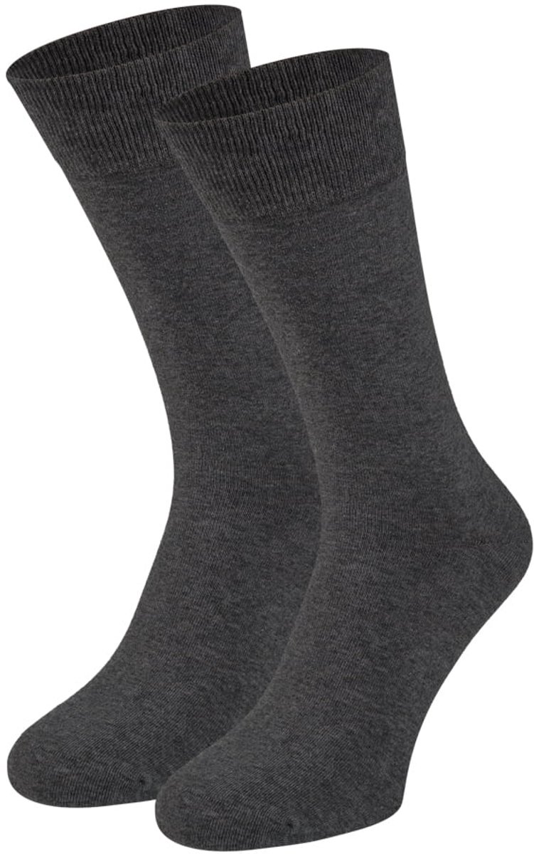 Klassieke herensokken van katoen 2-pack – Antracite – 47-50