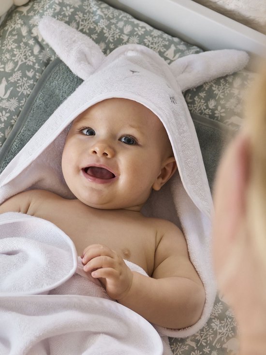 Vertbaudet Badcape + washandje van biologisch katoen van VER — afbeelding 3