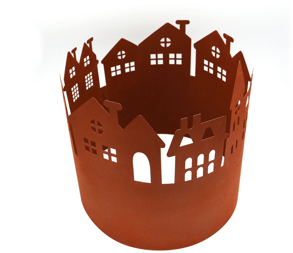 UNUS® Borderrand metalen tuinafboording in roestlook 28cm huisen Design B