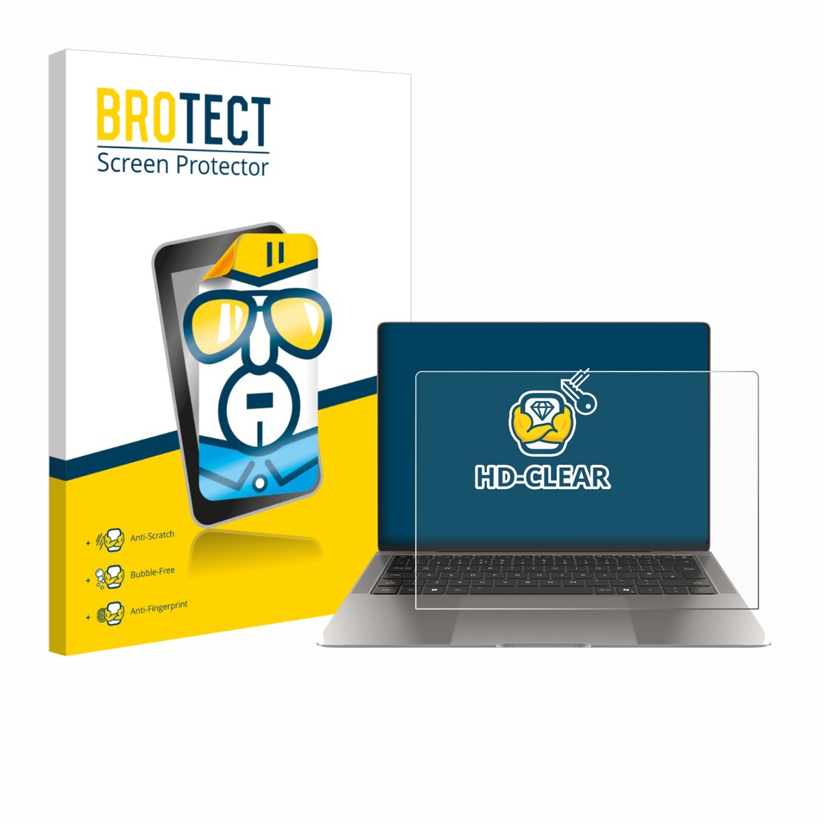 BROTECT - Screenprotector voor Honor MagicBook Art 14 - Folie Beschermfolie transparant