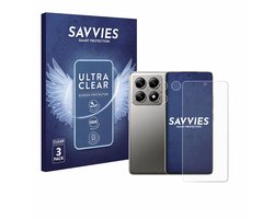 Savvies - Screenprotector voor Xiaomi 14T Pro (Voor+Camera) - Folie Beschermfolie transparant 6 Stuks