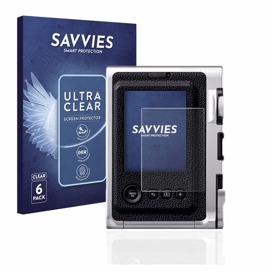 Savvies - Protecteur d'écran pour Fujifilm Instax Mini Evo - Film de protection transparent (6 pièces)