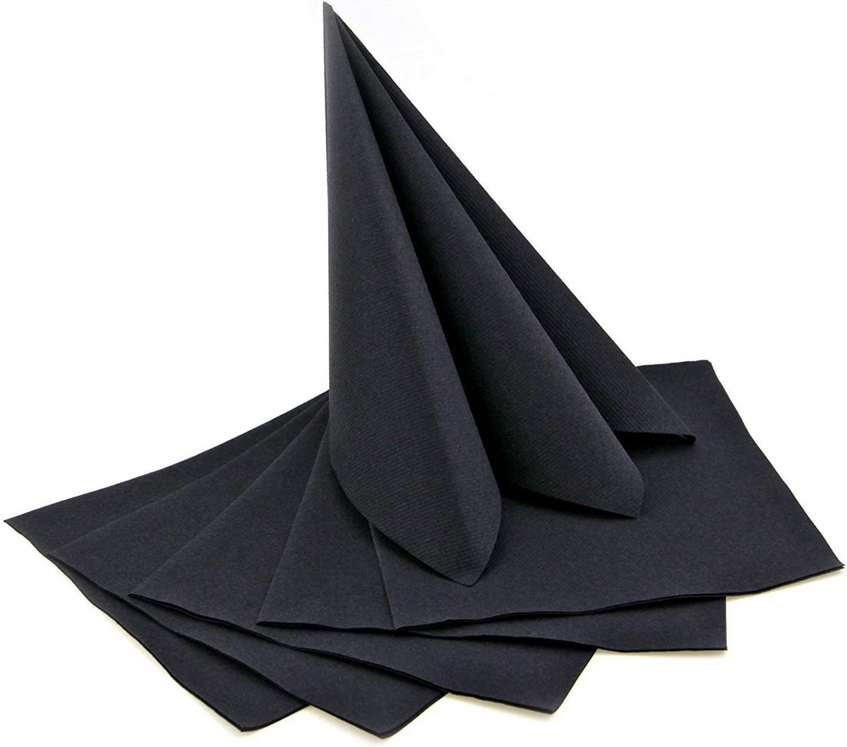 50 Zwarte Servetten Katoenlook 40x40cm voor Bruiloft Diner Feest