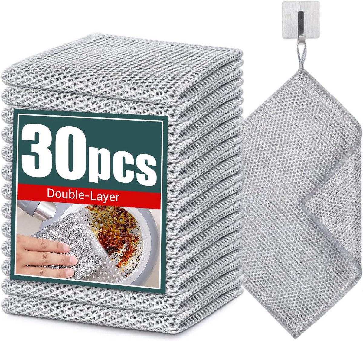 30x Multifunctionele Schuurdoeken voor Keuken en Afwas - Krasvrij & Herbruikbaar