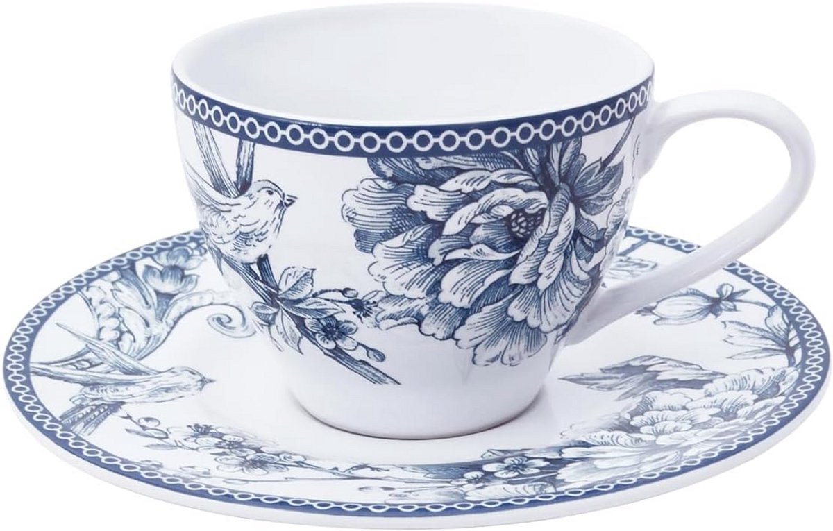 Set van 4 Kop en Schotels met Bord 240 ml